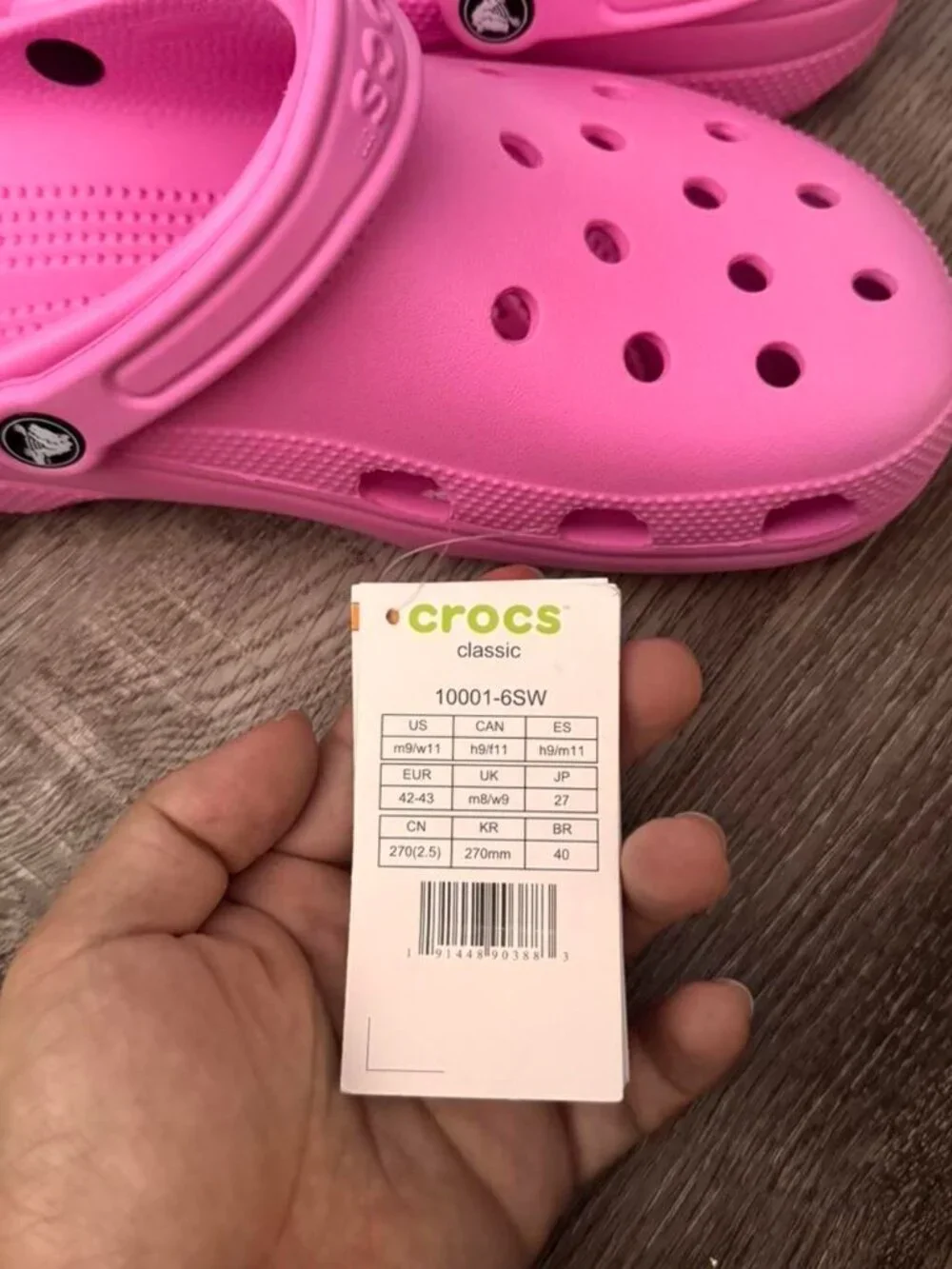 Unisex Men 9 / Women 11 - Crocs adult baya clogs pink